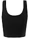 Fifth Parallel Threads FPT Womens Basic Crop Tank Top Black Small