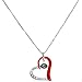 Georgia Bulldogs Heart Crystal Necklace