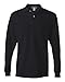 Jerzees 5.6 oz., 50/50 Long-Sleeve Jersey Polo with SpotShield XL BLACK