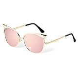 Bluekiki New Fashion Cateye Polarized Mirror Classic Sunglasses for Women