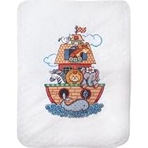 Cross Stitch Baby Blanket Tobin Noah's Ark
