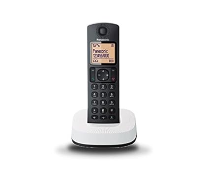 Panasonic KX-TGC310SP2 - Teléfono inalámbrico digital (DECT Single, identificación de llamada entrante), blanco y negro