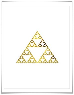 Sierpinski Triangle Gold Foil Art Print. 7 Foil Colours/3 Sizes. Math Poster Wall Art. Geometric. Fractal