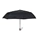 Umbrella Automatic Open Close Black - Teflon Coat Rain Unbrella Fits In Backpack by Trip Pardner