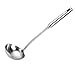 TBWHL Metal Soup Ladle 304 Stainless Steel Gravy Sauce Ladle with Long Handle for Kitchen 13.4