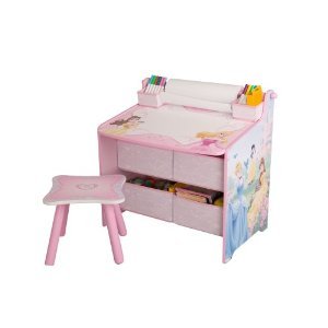 Amazon.com : Disney Princess Art Desk With Storage Organization ...