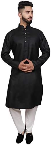 inTrend Men's Pure Cotton Rust Orange Kurta Pajama