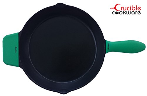 Silicone Hot Handle Pot Holder Mixed Set of 3 For Cast Iron Skillets, Mini Handle, Assist Handle , Handle Cover - Green - Thumbnail 2