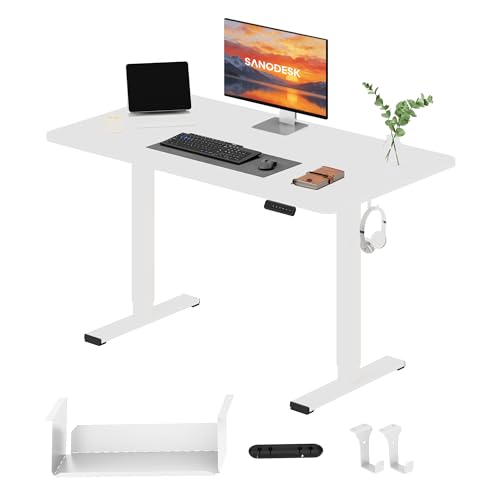 SANODESK Höhenverstellbarer Schreibtisch elektrisch 120x60 cm