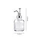 WHOLE HOUSEWARES Clear Glass Soap and Lotion Dispenser - Set of 2, 12oz and 10oz Blue Glass Container with Stainless Steel Pump for Bathroom or Kitchen - Reusable and Refillable Soap Dispensers