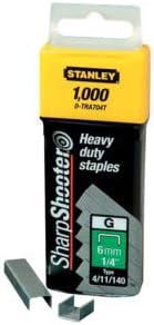 Stanley Type G Staples 6 mm Silver Set of 1000 Yellow STANLEY 1-TRA704T view 4