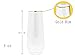 Plastic Champagne Flutes with GOLD RIM SET OF 24 | 9 Oz STEMLESS | Disposable | BPA-FREE | Shatterproof | Clear Toasting Glasses | Recyclable | Perfect for Weddings Party Events Holidays
