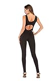 Women Mesh Stitching Back Keyhole Sleeveless See Through Jumpsuit and Romper,Black,Small