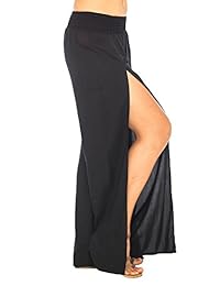 Pantalones de playa para dama con pierna ancha y holgados