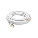 6FT S/FTP CAT 7 Gold Plated Shielded Ethernet RJ45 Copper Cable 10 Gigabit Ethernet Network Cat7 Patch Cord (6ft, White)