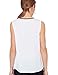 BMJL Women's White V Neck Sleeveless Shirt Contrast Color Chiffon Tank Top Blouse