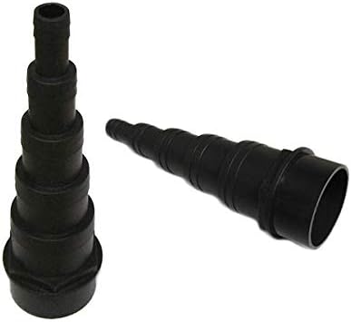 Pisces Multi Stage Solvent Pond Hosetail 1.5" Black Hose Adapter