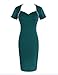 GlorySunshine Women's V-neck Sexy Fake Two Pieces Bodycon Dress