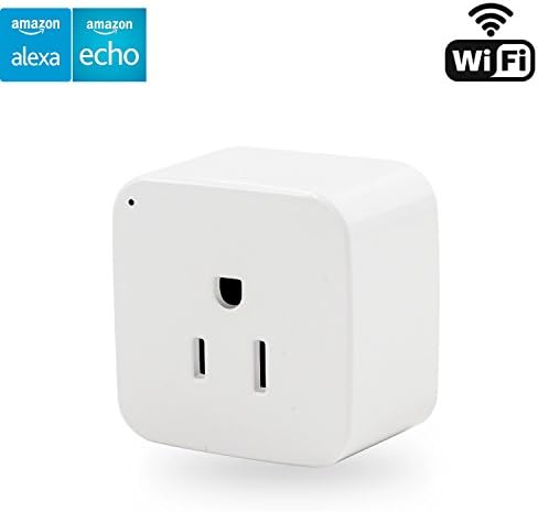 Smart WiFi Power Plug Socket - EVAIKON Wireless Power Switcher US Plug Remote Control Electrical Digital Power Timer Switch ON/OFF,Compatible with Alexa Echo (Standard)