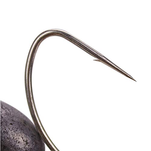 Abaodam 2 x faltbare Angelhaken mit drei Ankern, Haken mit Sinker, Angelzubehör (Silber) – Bild 5