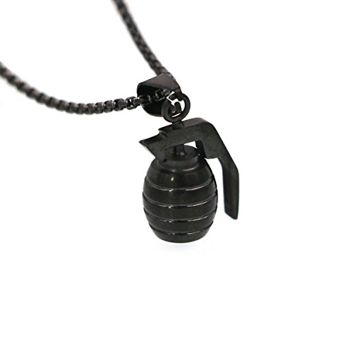 AMGJ Moda para hombre Acero inoxidable Fitness Gimnasio Mancuerna Placa de peso Barbell Cadena Colgante Collar