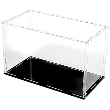 Lanscoe Clear Acrylic Display Case Countertop Box Cube Organizer Stand Dustproof Protection Showcase for Action Figures/Toys/Collectibles (14.6x11x12 Inch, 37x28x31 cm)