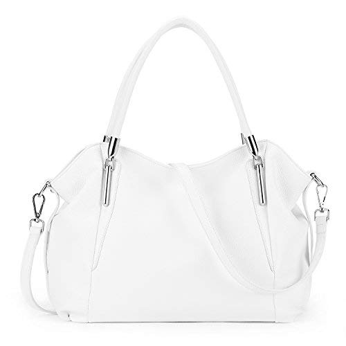 white leather purse