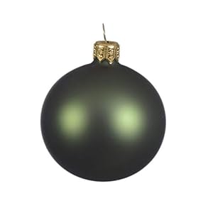 Kerstballen glas mat dia 8 cm Dennengroen