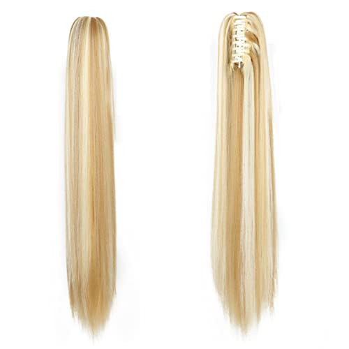 22 Inch Long Wavy Hair Ponytail Synthetic Wrap On