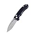 Tangram Manual Button Knife Folding Pocket Knife ACUTO440 Drop-Point Sharp Blade Button Lock Black Aluminum Handle Knife,Kim Ning Vector TG3003A1