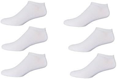 Original Cotton Women's Sport Ankle Socks (6 - 9.5, White 6 Pairs)