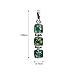 Ian and Valeri Co. Blue Amber Sterling Silver Square Long Pendant