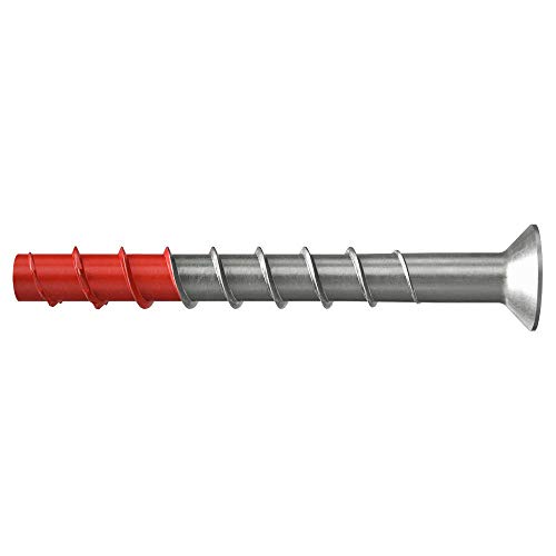 fischer UltraCut FBS II 8x80 30/15 SK Stainless Steel Countersunk Head, High Performance Concrete Screw with Hardened Tip, for Outdoor & Wet Area, for Secure Attachment in Concrete, Pack of 50