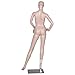 Giantex Plastic Female Mannequin Realistic Head Turns Dress Form Display Full w/ Base (Natural Style 6)