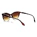 SA106 Womens High Point Squared Half Rim Look Cat Eye Sunglasses Brown