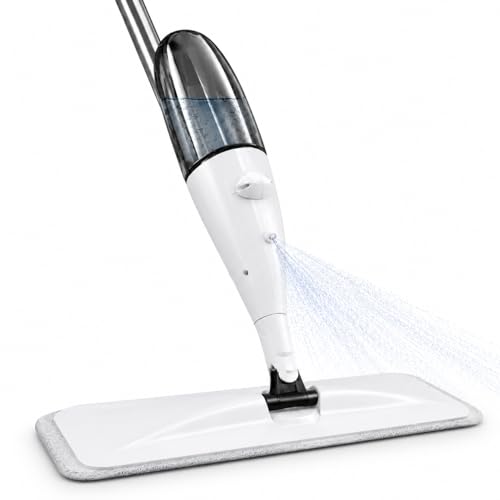 Rodo Spray com Reservatório de Água e Refil Microfibra Ultra Absorvente; Mop de Limpeza para Piso, Porcelanato e Laminado; Limpeza Prática Sem Balde
