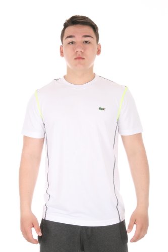 LACOSTE MENS TEE SHIRT IN WHITE (TH7705-51-JF6)