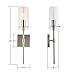 Brushed Nickel Wall Sconce Light Fixture, Indoor Glass Bathroom Sconce Wall Lighting