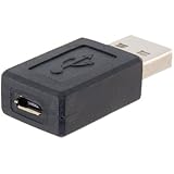 USB A Male to Micro USB Female Adapter (Black)