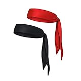 EINSKEY Sports Headband Head Tie 2-Packs Quick-Drying Sweatband for Men/Women Running Basketball Tennis Karate Yogo Athletics & Pirates Costume Accessories