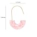 D-buy Acrylic Earrings Statement Half Ring Geometric Earrings Resin Drop Dangle Earrings Fashion Jewelry for Women (Pink/Small)