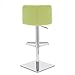 Zuri Furniture Lime Green Lattice Square Base Adjustable Height Swivel Armless Bar Stool