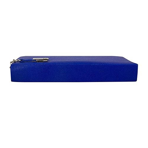 fargo pu women's wallet clutch (blue_flfg-014)