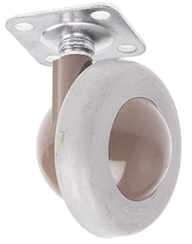 RS PRO, Rueda giratoria, diámetro de 56 mm, 50 kg, Ges H. 68 mm, 38 x 38 mm, placa, material PUR, paquete de 2 unidades