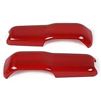 Highitem ABS Car Engine Hood Hinge Cover Decoration Cover Stickers Exterior Accessories for Jeep Wrangler JL 2018 Up (Red)