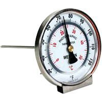 Weston Analog, Large Dial Faced Stem Thermometer