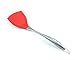 Fly Joys Heat Resistant Silicone Spatula/Spoonula Non-Stick Wok Turner in Hygienic Solid Coating with Stainless Steel Handle Cookware Kitchen Tools(Red)
