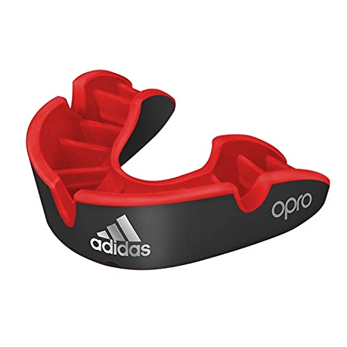 adidas Unisex Youth Opro Gen4 Silver Mouth Guard, Black/Red, Junior