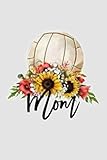 Mom: Dot Grid Journal, 110 Pages, 6X9 inch, Volleyball Mom Graphic on Gray matte cover, dotted noteb by Mama Bear Books