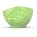 FIFTYEIGHT PRODUCTS TASSEN Porcelain Bowl, Happy Face Edition, 16 oz. Light Green, (Single Bowl) for Serving Cereal, Soup